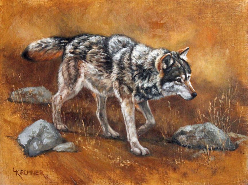 Leslie Kirchner, leslie kirchner art, leslie kirchner artist, western artist, wildlife artist, bird artist, western art, nature artist, nature art, nature paintings, wildlife art, wolf art, wolf painting, wild canid, canis lupus wolf, gray wolf, gray wolf art