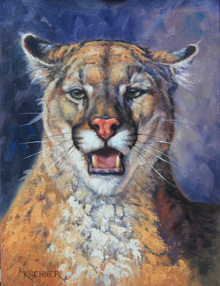leslie kirchner, lesliekirchner artist, nature artist, wildlife artist, western artist, nature art, western art, wildlife art, cougar, cougar art, cougar painting, mountain lion, mountain lion art, wild cat wild cat art, mountain lion painting