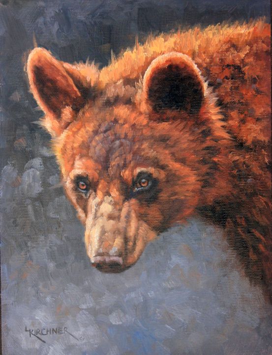 Leslie Kirchner, leslie kirchner art, leslie kirchner artist, wildlife art, wildlife artist, western art, western artist, nature art, nature artist, bear art, black bear art, black bear painting, bear painting, bear cub, bear cub painting, black bear cub painting, black bear art