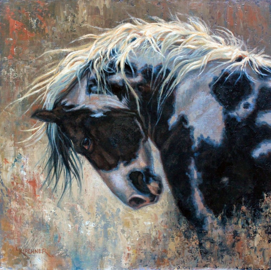 Leslie Kirchne, leslie kirchner art, leslie kirchner artist, western art, western artist, nature art, nature artist, wildlife art, wildlife artist, horse art, horse, homozygous, , paint horse, paint horse art, horse artwork, horse painting, black and white paint horse