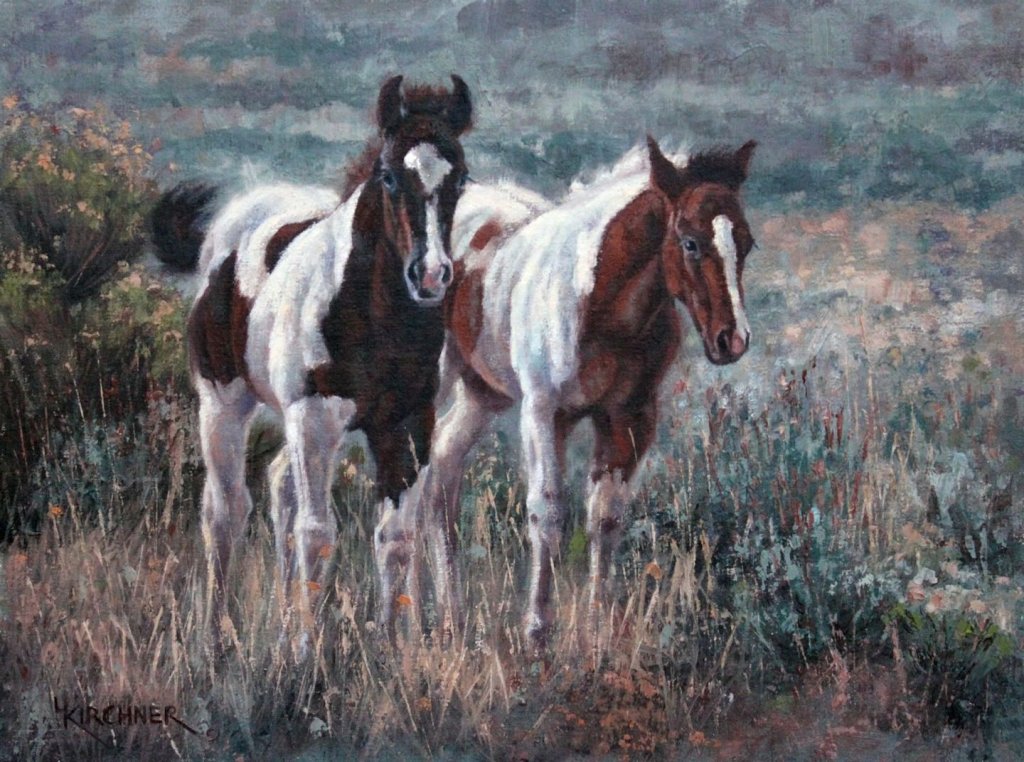 Leslie Kirchner, leslie kirchner art, leslie kirchne artist, western art, western artist, nature art, nature artist, wildlife art, wildlife artist, horse, foal, filly, horse art, horse painting, foal painting, paint horse, paint horse painting, paint horse foals, paint horse colt, paint horse foal painting, paint horse art